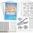 yyoemas 183 PCS Shrinky Dink Keychain Kit,Shrink Art Paper with 15 Shrinky Dink Sheets,Colored Pencils,Hole Punch,Keychains,Colored Buckle Chains for Shrinky Dink Crafts Jewelry Making DIY