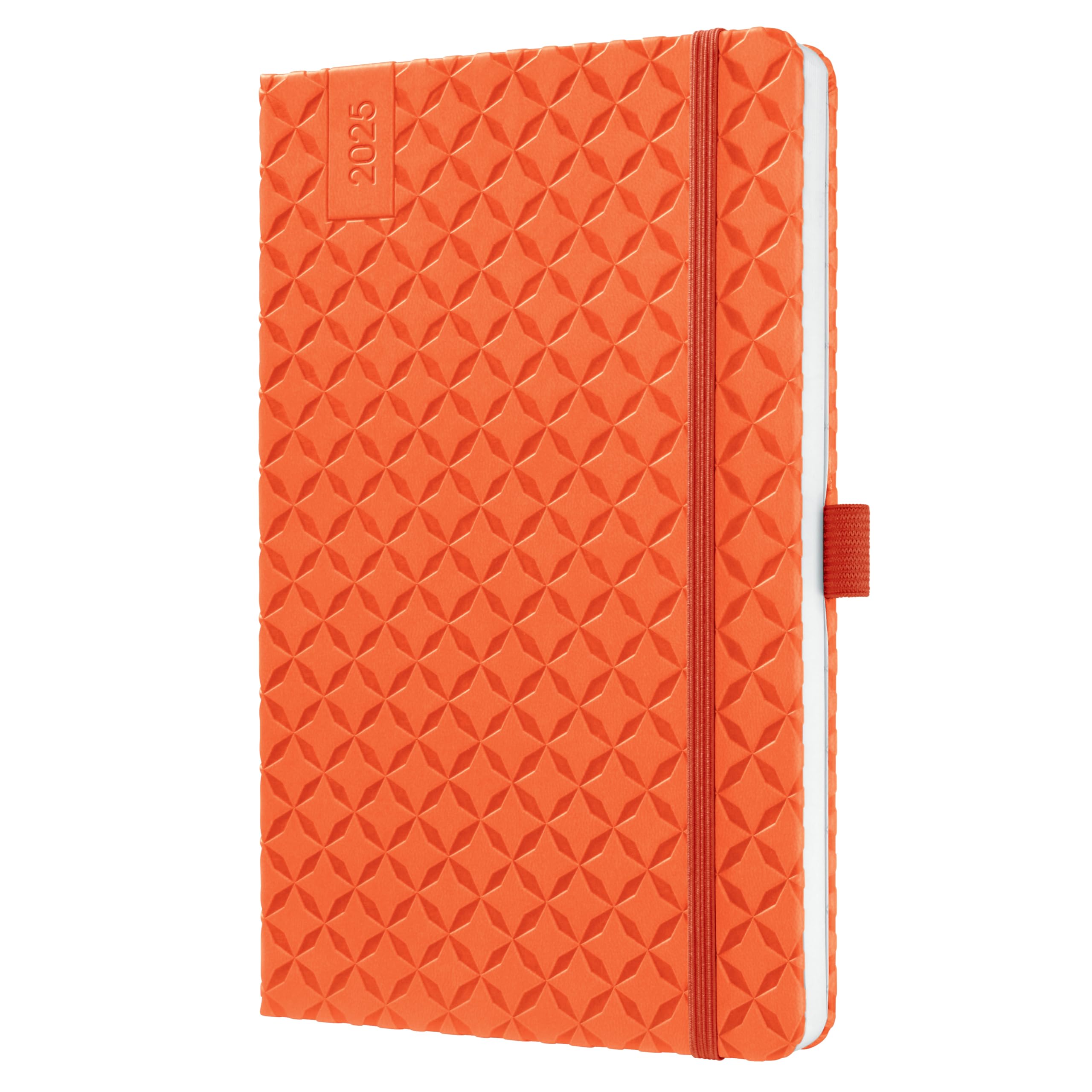 SIGEL J5119 Jolie Weekly Planner 2025, hardcover, 13,5 x 20,3 cm, 174 Pages, Orange