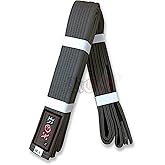 ROX Fit BJJ Belt Kids Size - Adult Size Brazilian Jiu-Jitsu Belt 100% Cotton Durable Lightweight Design BJJ Gi Belts Grey