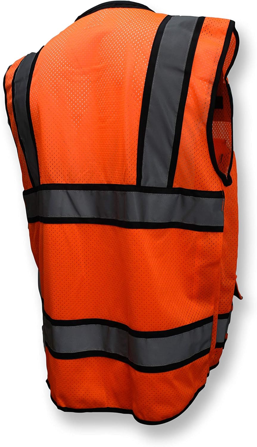 Radians SV65 Heavy Duty Surveyors Safety Vest with Zipper, Large Plan Pocket, Hi-Viz Green or Hi-Viz Orange: Clothing