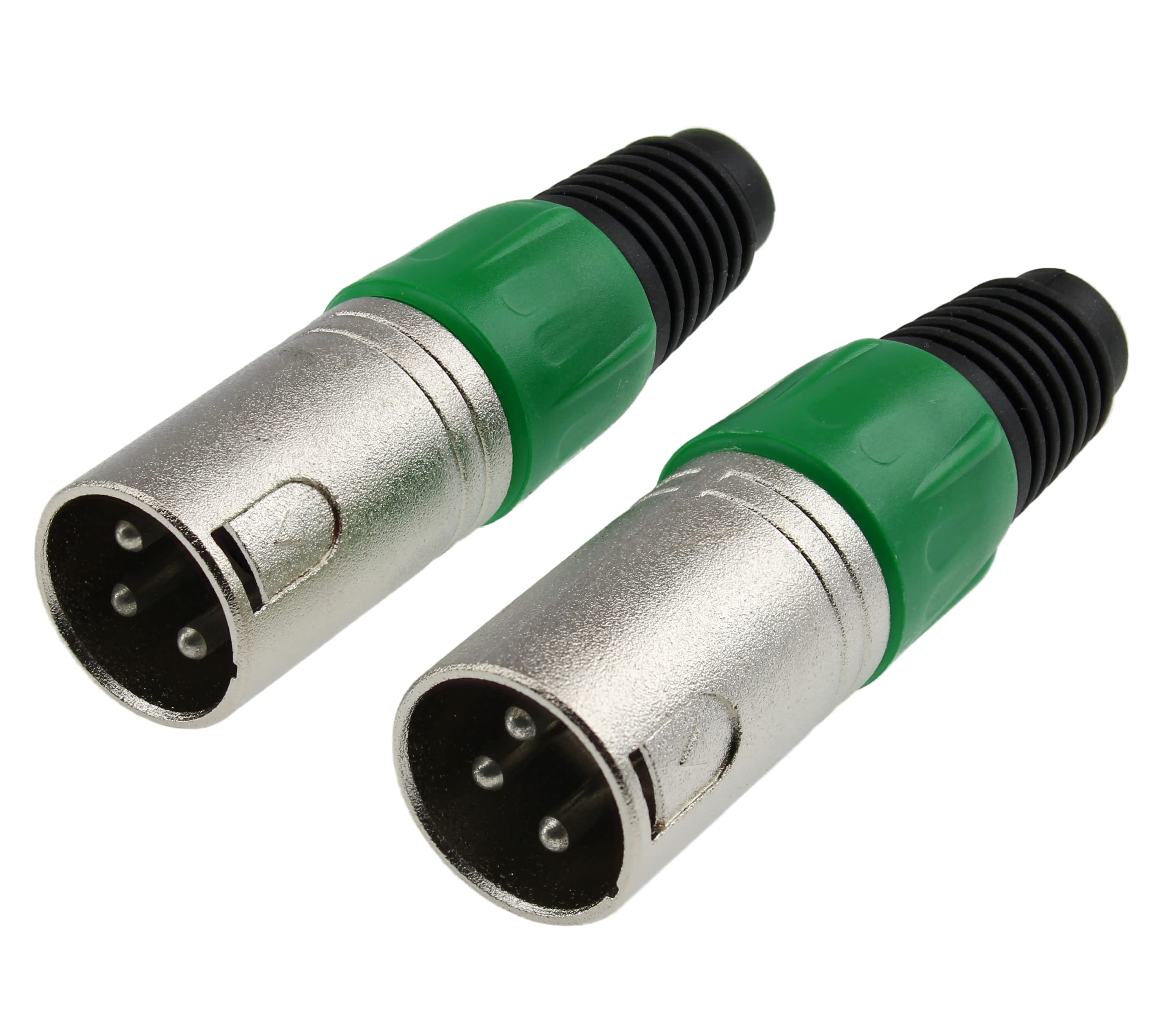 Reulin 2 Pack of XLR 3 Pin Plug Connector, Green