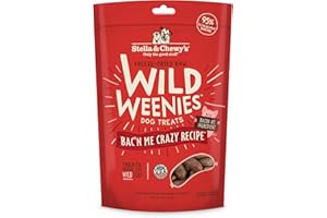 Stella & Chewy's Freeze-Dried Raw Wild Weenies Dog Treats – All-Natural, Protein Rich, Grain Free Dog & Puppy Treat – Great for Training & Rewarding – Bac’n Me Crazy Recipe – 11 oz Bag