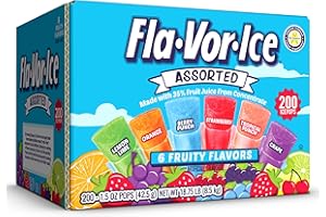 FLA-VOR-ICE Flavor Ice Assorted Freezer Pops , 200 CT