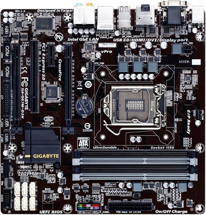 Gigabyte Q87MD2H Motherboard (Socket 1150, Micro ATX, 2x DDR3, PC2800