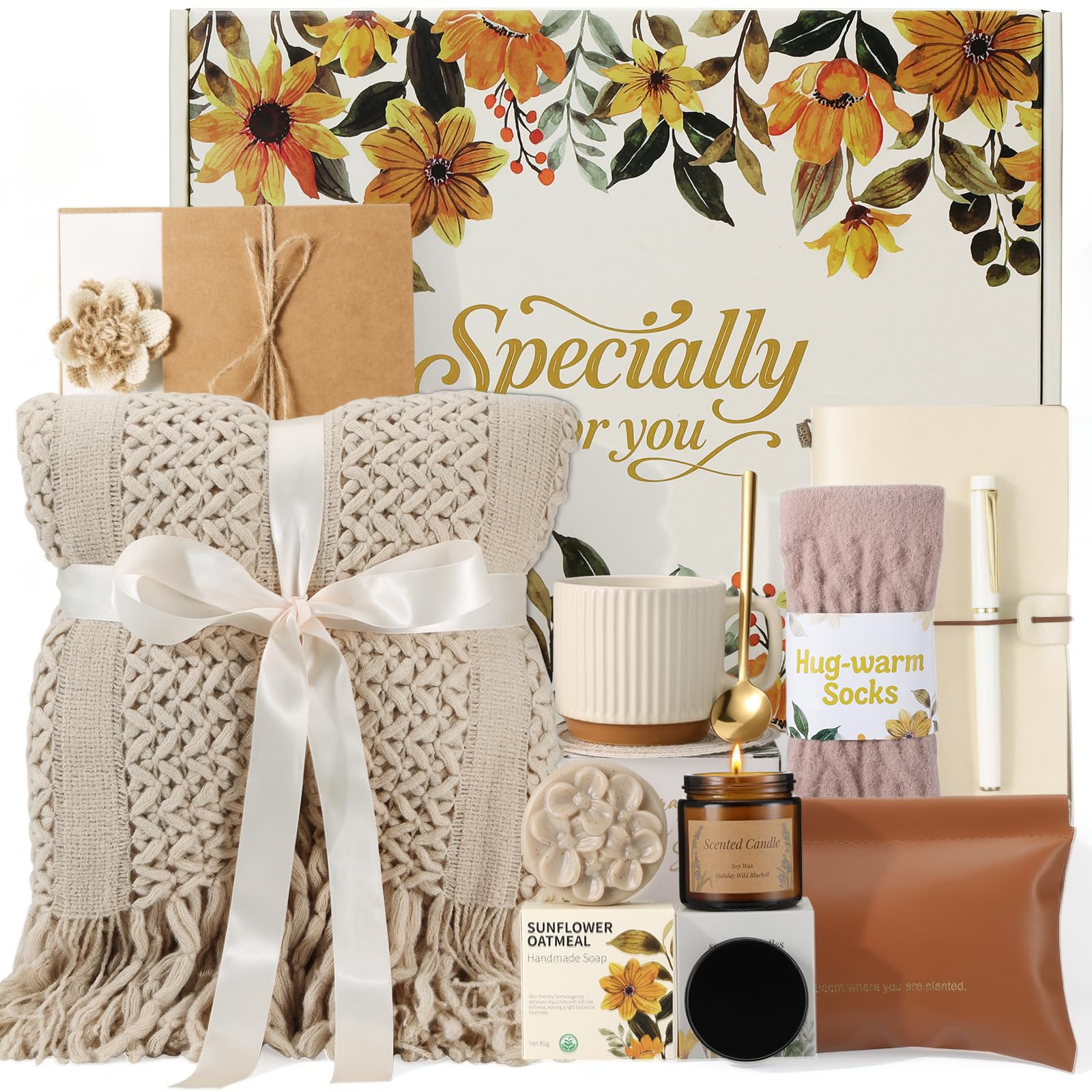 Self Care Gifts for Womens Birthday Gift Get Well Soon Gift - Sympathy Gift Baskets for Women Care Package, Easter Mothers Day Thinking of You Inspirational Gifts for Her Sister Best Friend Women