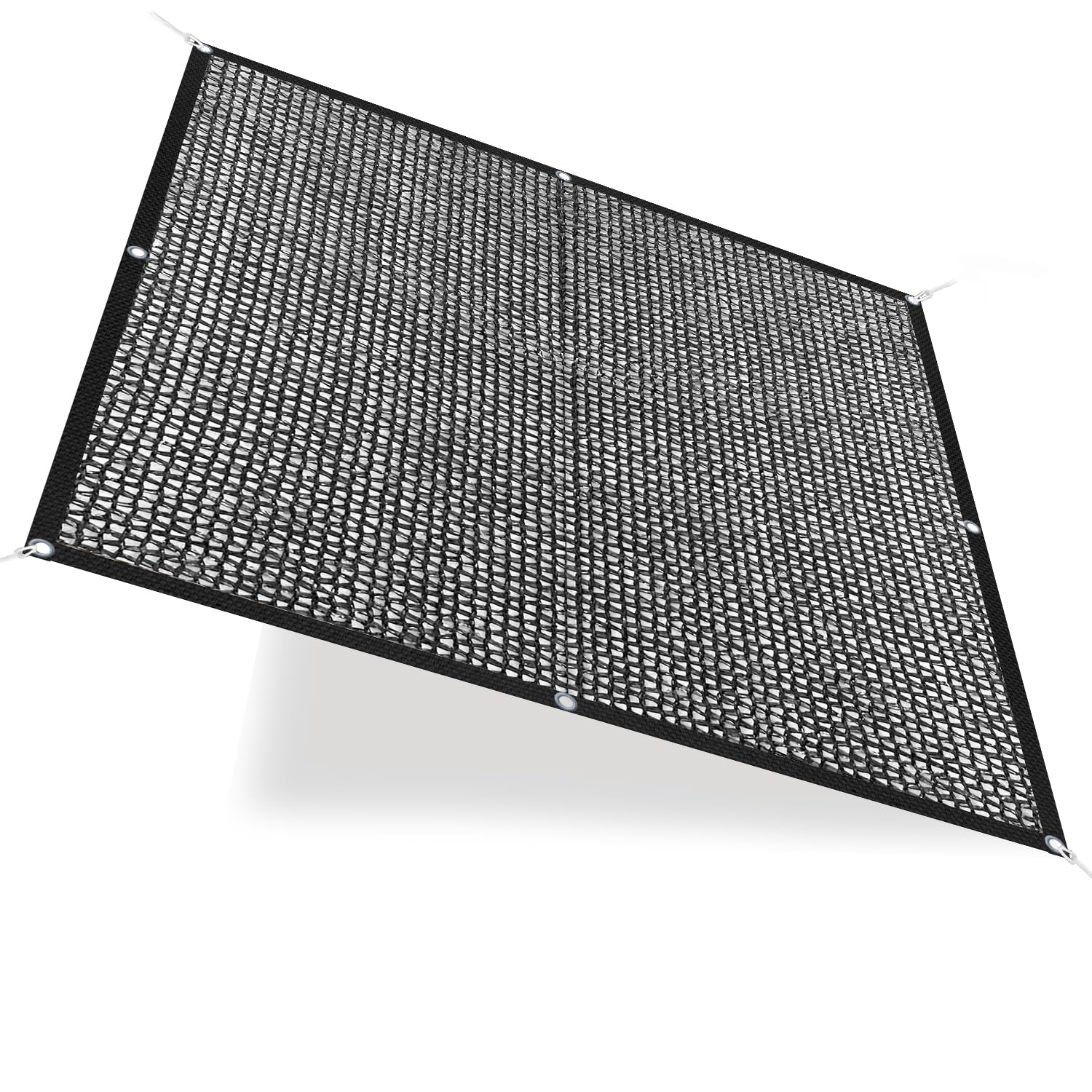 Photo 1 of 4x4 ft Shade Cloth 40-50% UV Block Mesh Black Tarp with Durable Stainless Steel Grommets for Patio, Garden, Pergola, Greenhouse, Plant, Dump Truck, Leaf Pool Cover
