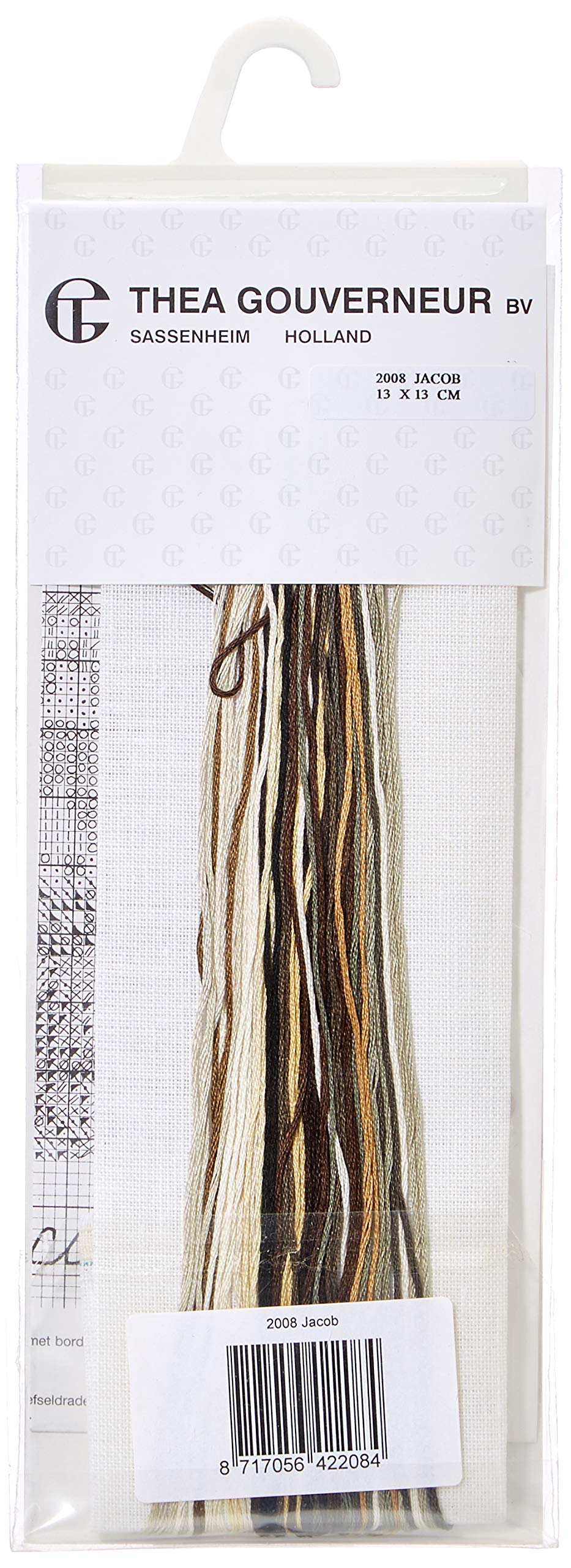 Thea Gouverneur Cross Stitch Kit, Multi-Colour, 13x13cm