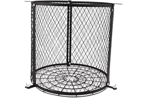 Quick Lock Varmint Feeder Cage, Weatherproof Deer Feeder Protective Guards Cage, Stainless Steel Construction for Outdoor For