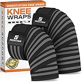 ProFitness Knee Wraps for Weightlifting Men & Women - 78'' Long Knee Straps for Weightlifting - Knee Wraps Support for Squat