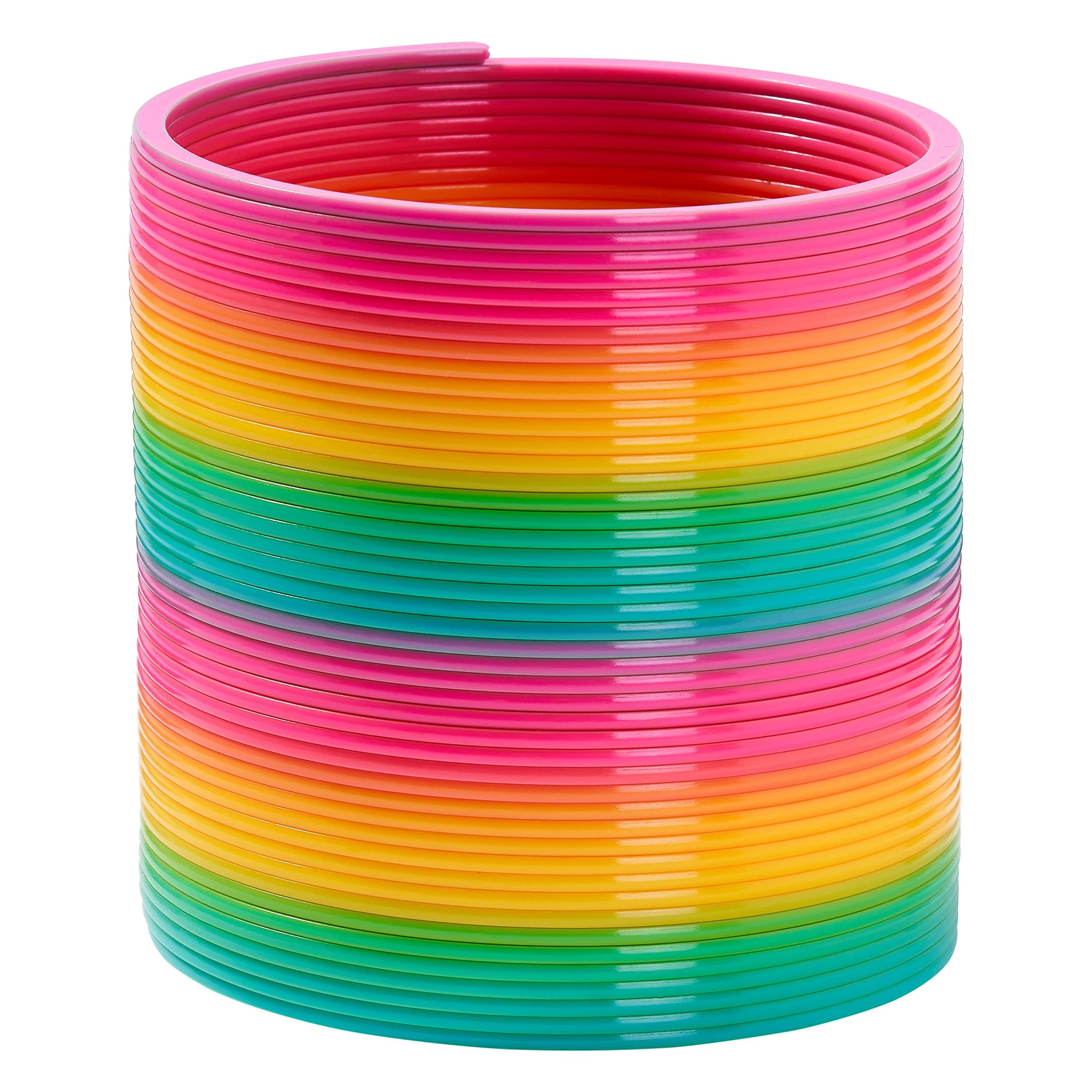 THE TWIDDLERS Giant Magic Rainbow Spring, 15cm / 6" - Perfect for Children & Kids Birthday Party Favours, Huge Sensory Game, Giant Slinky Toy