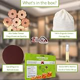Zidina Moth Repellent Cedar Rings 50 x 100% Natural With Organic Cedar Oil view 2