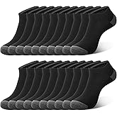 COOVAN 10 Pack Mens Ankle Low Cut Socks Athletic Cushion Casual Socks