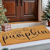 Pumpkin Doormat Fall Decor, Natural 100% Coco Coir Fiber Welcome Rugs with Heavy Duty Backing, Halloween Thanksgiving Front Porch Entryway Floor Mats, Indoor Outdoor Autumn Mats