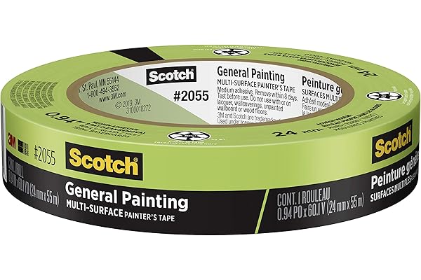 Scotch Painter's Tape, Green Masking Tape for General Painting, 24 mm - 2055