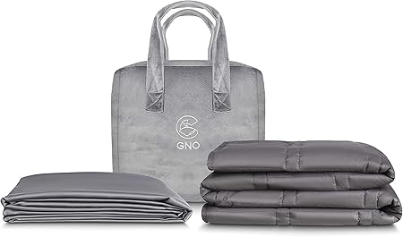 GnO Premium Adult Weighted Blanket & Removable Bamboo Cover - (20 Lbs
