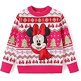 Disney Stitch Frozen Elsa Minnie Mouse Toddler Girl Knit Sweater Button up Cardigan Long Sleeve Crewneck Pullover 2-13 Years