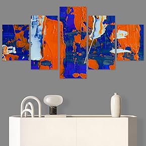 SIGNWIN 5 Panel Canvas Wall Art Modern Art...
