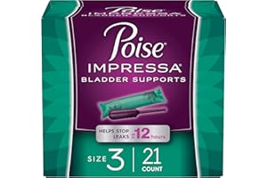 Poise Impressa Incontinence Bladder Supports for Bladder Control, Size 3, 21 Count