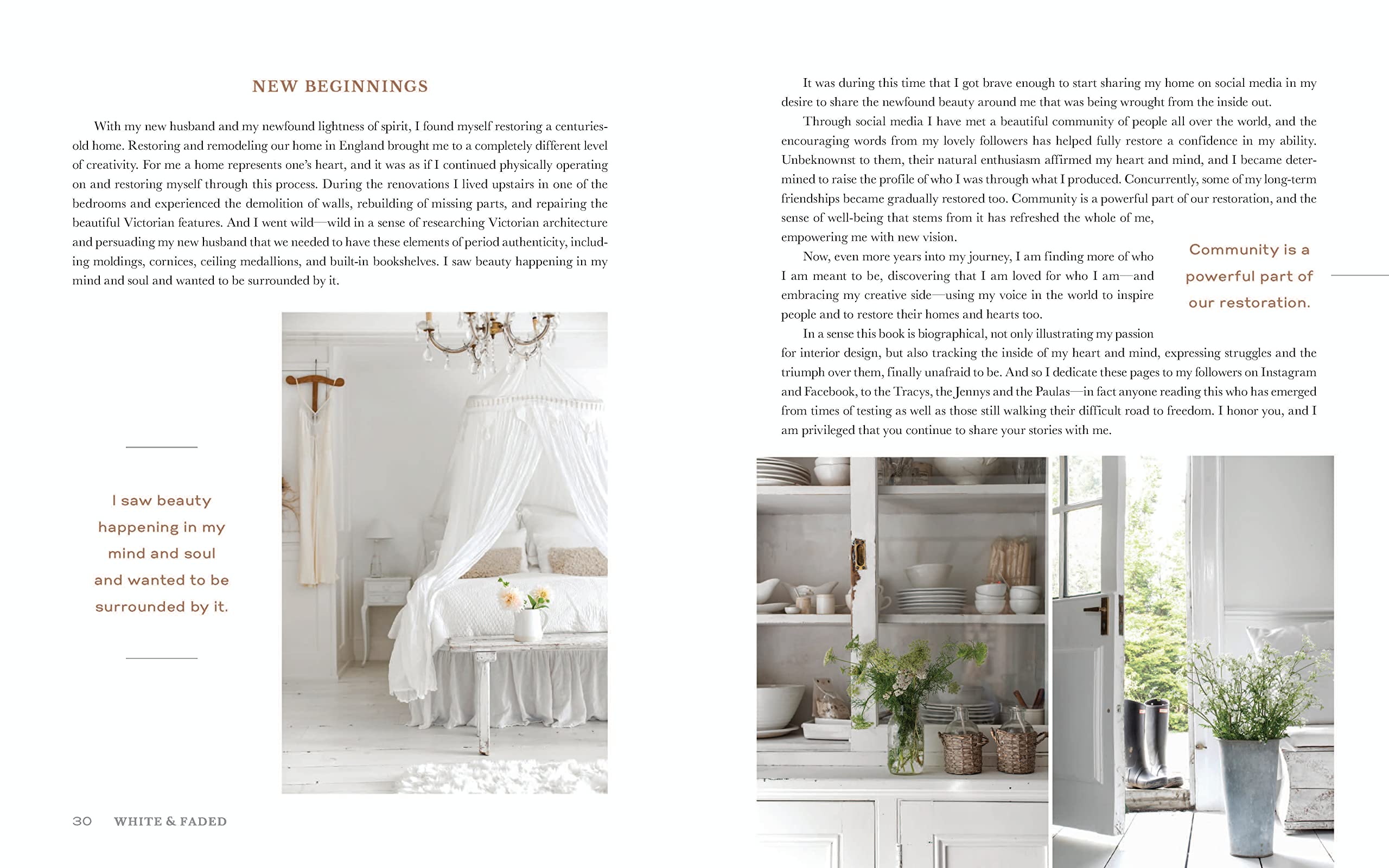 White and Faded: Restoring Beauty in Your Home and Life (The Perfect Gift for People Who Love Interior Design, Decorating, and Creating Beautiful, Healing Spaces at Home)