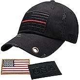Antourage American Flag Unisex Baseball Hat for Men and Women | USA Flag Mesh Snapback Flat Visor Cap + 2 Patriotic Patches