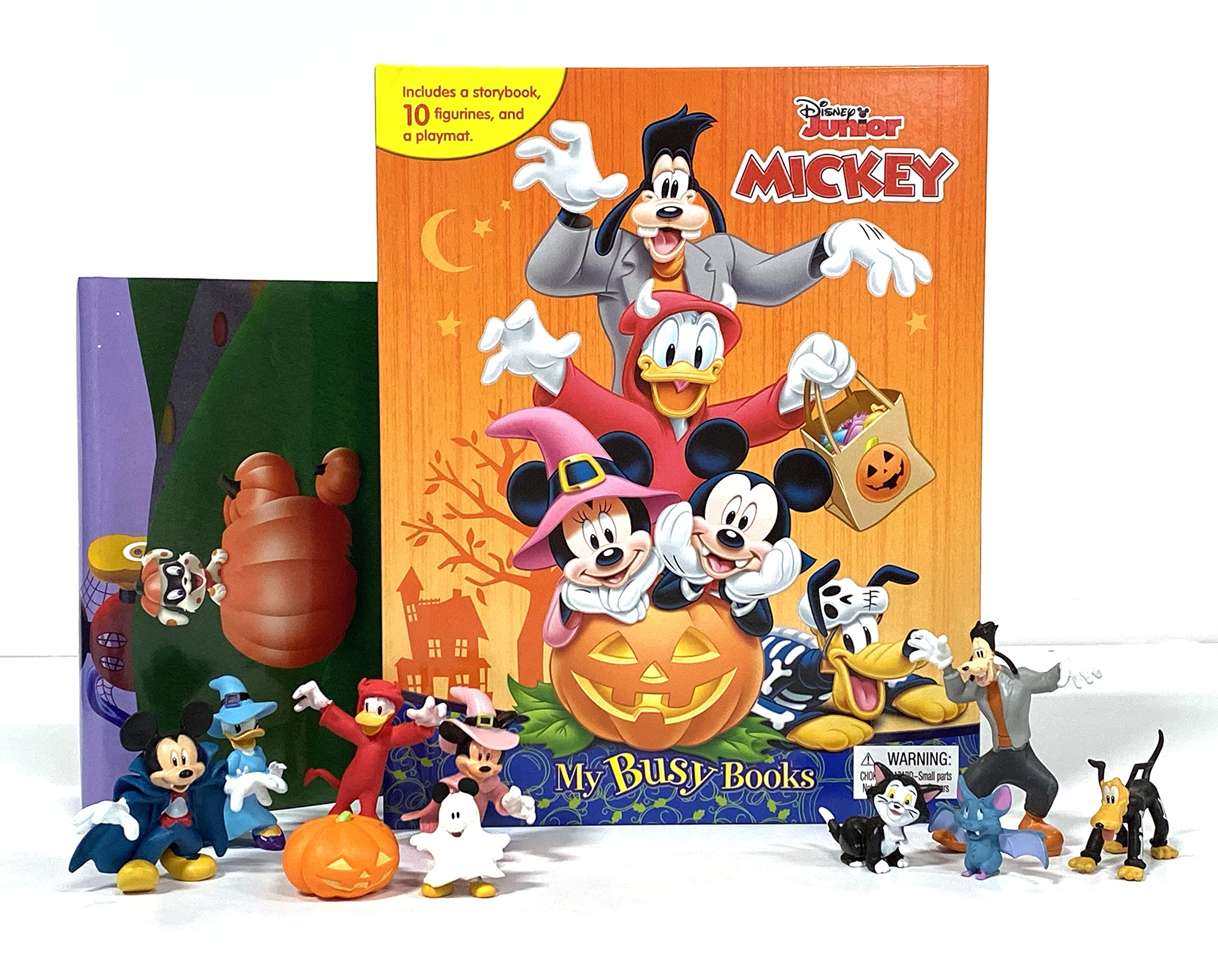 Photo 1 of **********USED AND DIRTY*********
Disney Mickey Halloween My Busy Books - Storybook, 10 figurines, playmat**********DAMAGED*******
