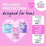 Lil-Lets Teens Long Pads with Wings 12 Count Unscented Medium Flow view 4