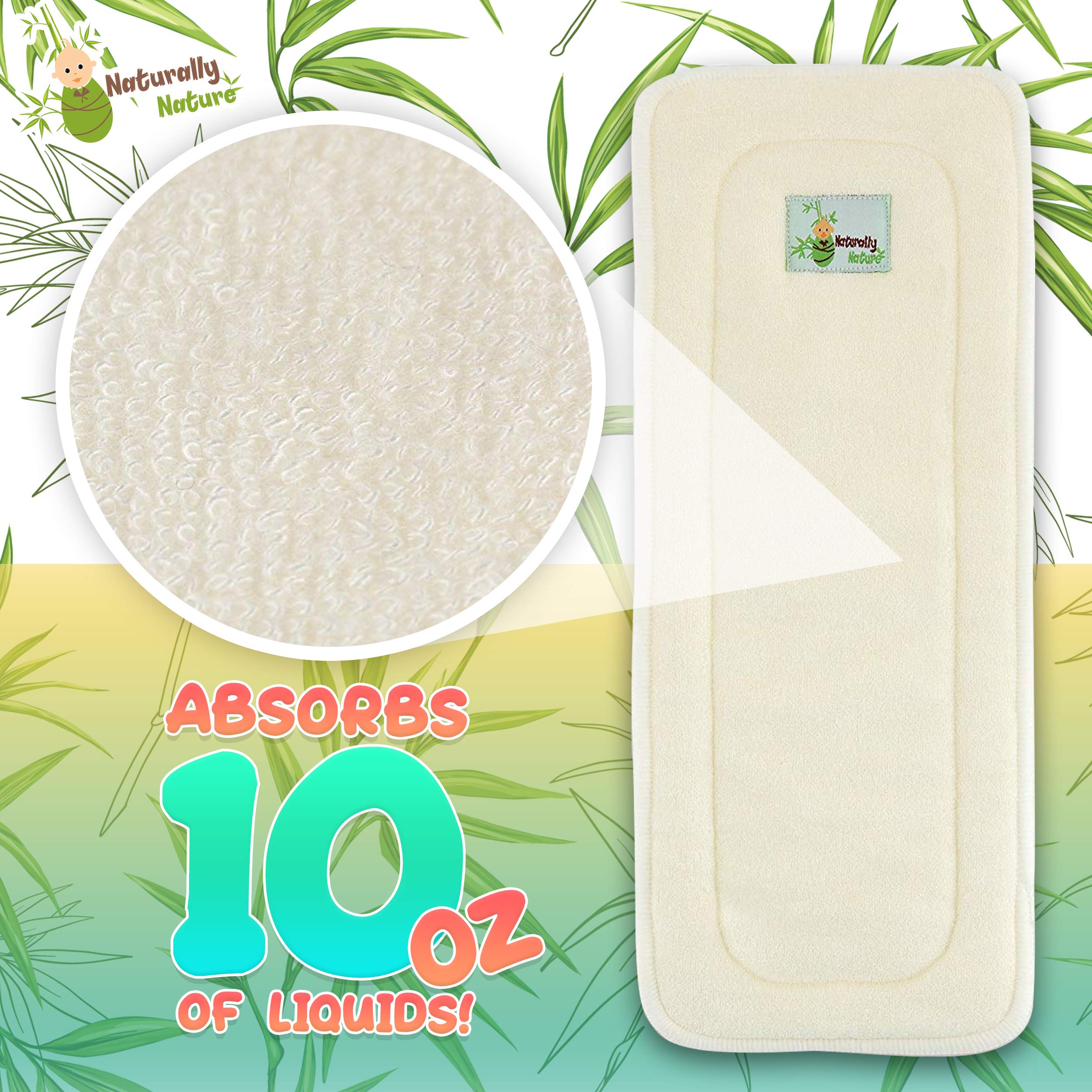 Naturally Natures Cloth Diaper Inserts 5 Layer Insert Bamboo