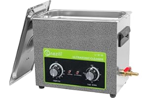ONEZILI Ultrasonic Cleaner, 6L Adjustable time and Temperature Parts Cleaner, 180W High Power Ultrasonic Machine, Deep Cleaning Small Carburetors, Bike Chains, Engine Parts, Firearm Parts, Brass