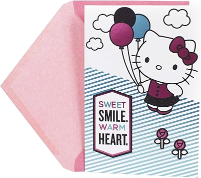 Amazon Com Hallmark Birthday Card For Girls Hello Kitty