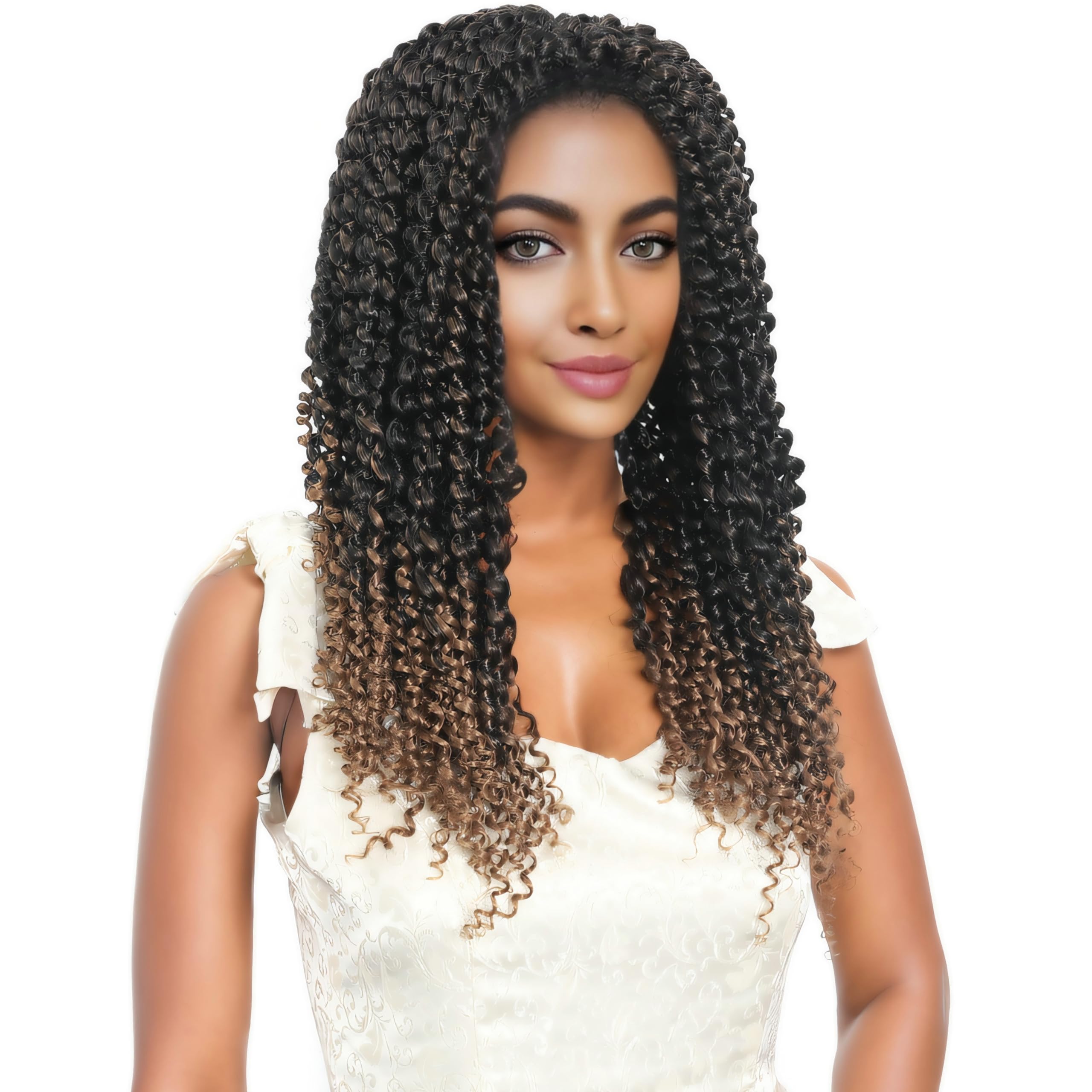 Photo 1 of EVATEC Passion Twist Hair 18 Inch 7 Packs Water Wave Crochet Hair Pre Looped Spring Bohemian Braids for Black Women