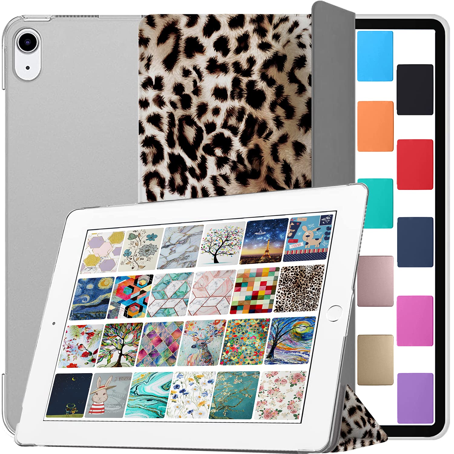 DuraSafe Cases for iPad mini 6 Gen 2021 8.3 Inch [ Mini 6th Gen ] A2567 A2568 A2569 MK7M3B/A MLWL3B/A MK7R3B/A MK7P3B/A MK7T3B/A Printed Cover with Translucent Frosted Hard Back - Leopard