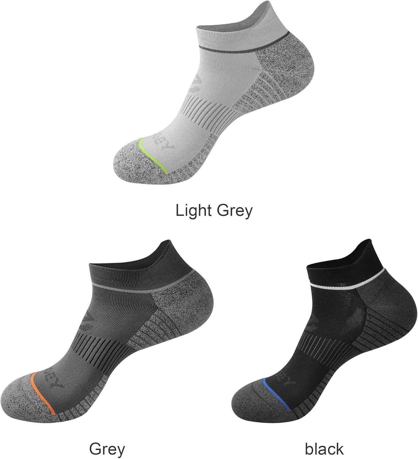 ECOEY SWIFT Moisture Wicking Comfort Low Cut Running Cycling Athletic Tab Socks For Men & Women: Clothing