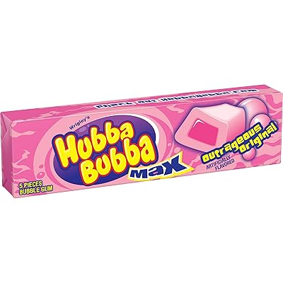 Hubba Bubba Max Bubble Gum, Original, 5-Piece Packs (Pack of 144)
