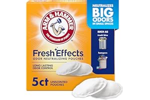 Arm & Hammer Fresh Effects Odor Neutralizing Baking Soda Pouches, Unscented Deodorizer for Long Lasting Freshness in Shoes, Gym Bags, & Small Spaces, 5 count