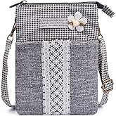 LassZone Small Crossbody Bag for Women Mobile Phone Purse National Pattern Shoulder Bag Handbags Coin Pouch for Women