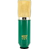 MXL V67G FET Designed Condenser Microphone | Large 32mm Pressure Gradient Condenser Capsule - Gold-sputtered, 6 Micron Density Diaphragm