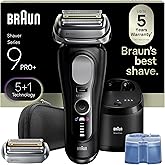 Braun Series 9 PRO+ Electric Shaver, Pro SensoAdapt, 6in1 SmartCare Center, Wet & Dry Razor, 9660CCPS, Black