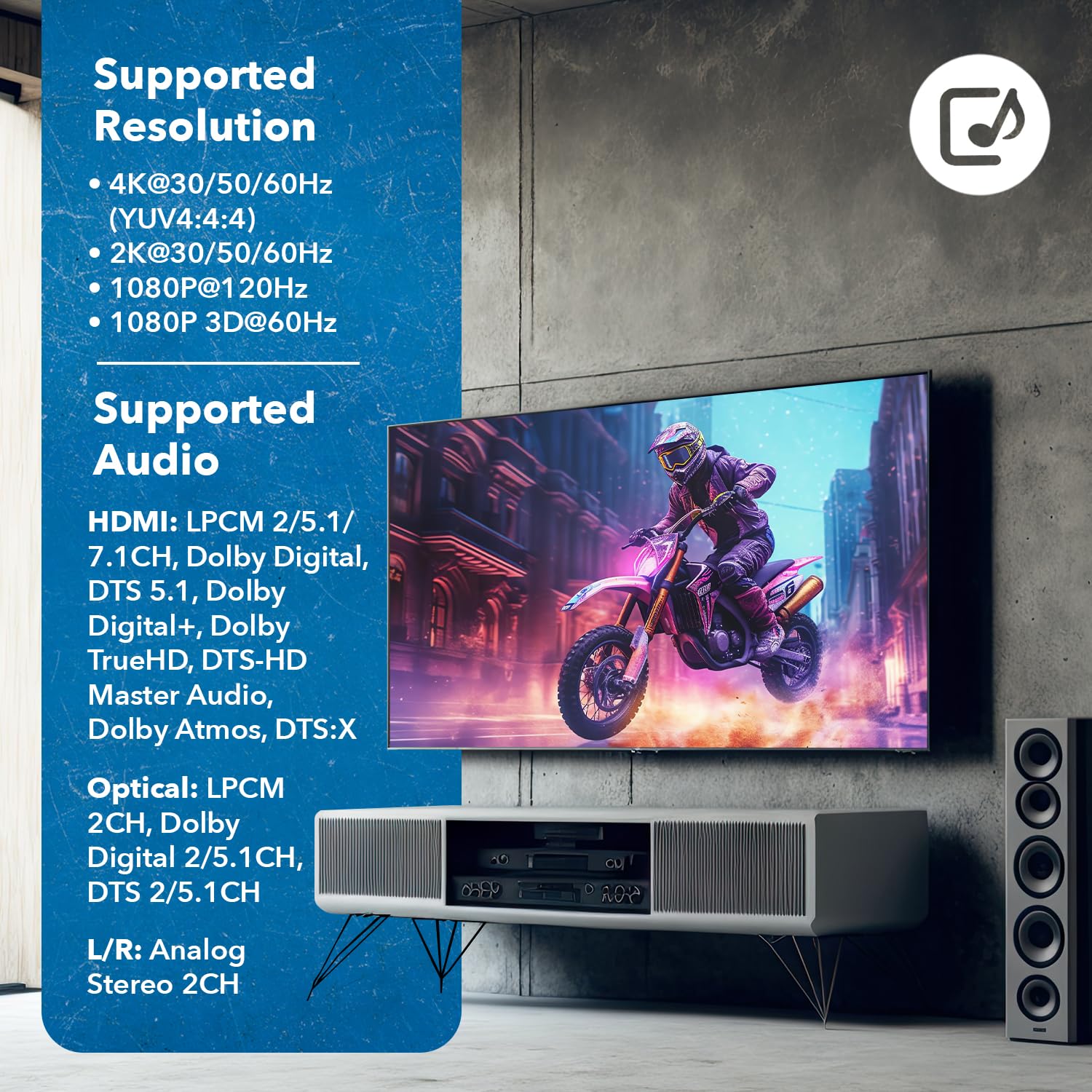 OREI 4K HDMI Audio Decoder Extractor, Downmix Audio Decoding DTS to Analog 3.5mm Jack Support Headphone/Speaker L/R Outputs or Optical SPDIF (HDA-913)