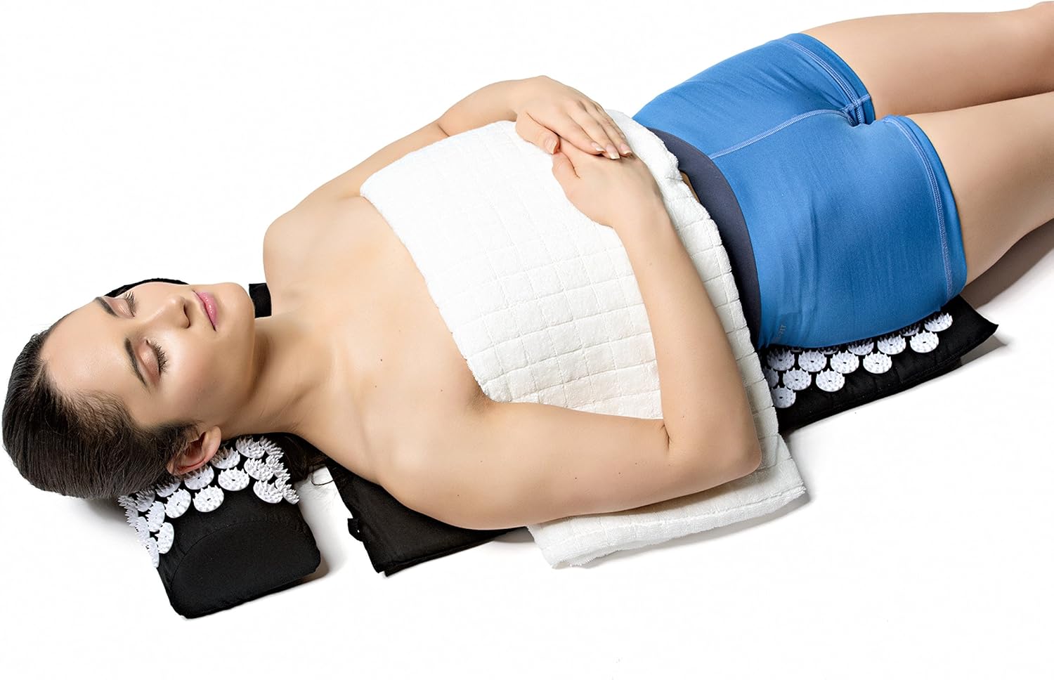 ZenGuru Best Acupressure Mat & Pillow Set - Sale - Effective Remedy for Pain and Stress Relief - with Magnet Therapy - Free Bonuses: Carry Bag & Reflexology Foot Chart - Lifetime Money Back (Blue): Health & Personal Care