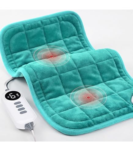 Amazon.com: Heat Massaging Weighted Heating Pad for Back Pack, Weighted  Electric Heating Pad with Massaging Vibrations 3.7lb Non-Toxic Beads 4 Heat  Settings 4 Massage Modes 2h Auto-Off 17
