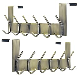 Dseap Over The Door Hook Hanger - 6 Hooks Over Door