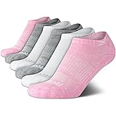 Reebok Girls' Low Cut Socks – 6 Pack Performance Cushion Low Cut No Show Socks for Girls - Girl's Athletic Socks
