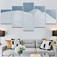 SIGNWIN 5 Panel Canvas Wall Art Snowy Tops for Home Decorations Ready to Hang - 60