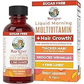MaryRuth's Liquid Multivitamin + Hair Growth Travel Pack | 8 ct | Biotin 10000mcg | Lustriva Hair Growth Supplement | Clinically Tested in Women for Thicker Hair & Facial Wrinkle | Ages 18+ | 1 Fl Oz