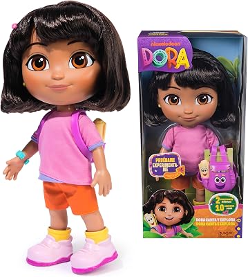 LA EXPLORADORA - Muñeca Dora Canta y Explora: con Canciones, Efectos de Sonido y Frases Bilingües + Accesorios - 6073379 - Juguetes Niña 3 años + - Regalo Niña 3 años + - Juegos Infantiles