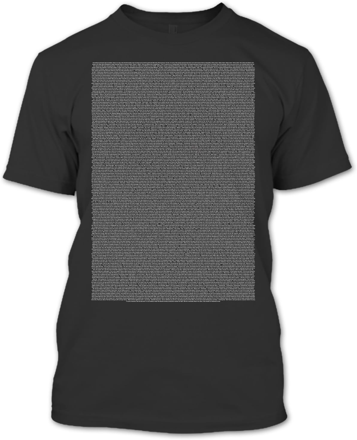 Bee Movie Script T Shirt Black
