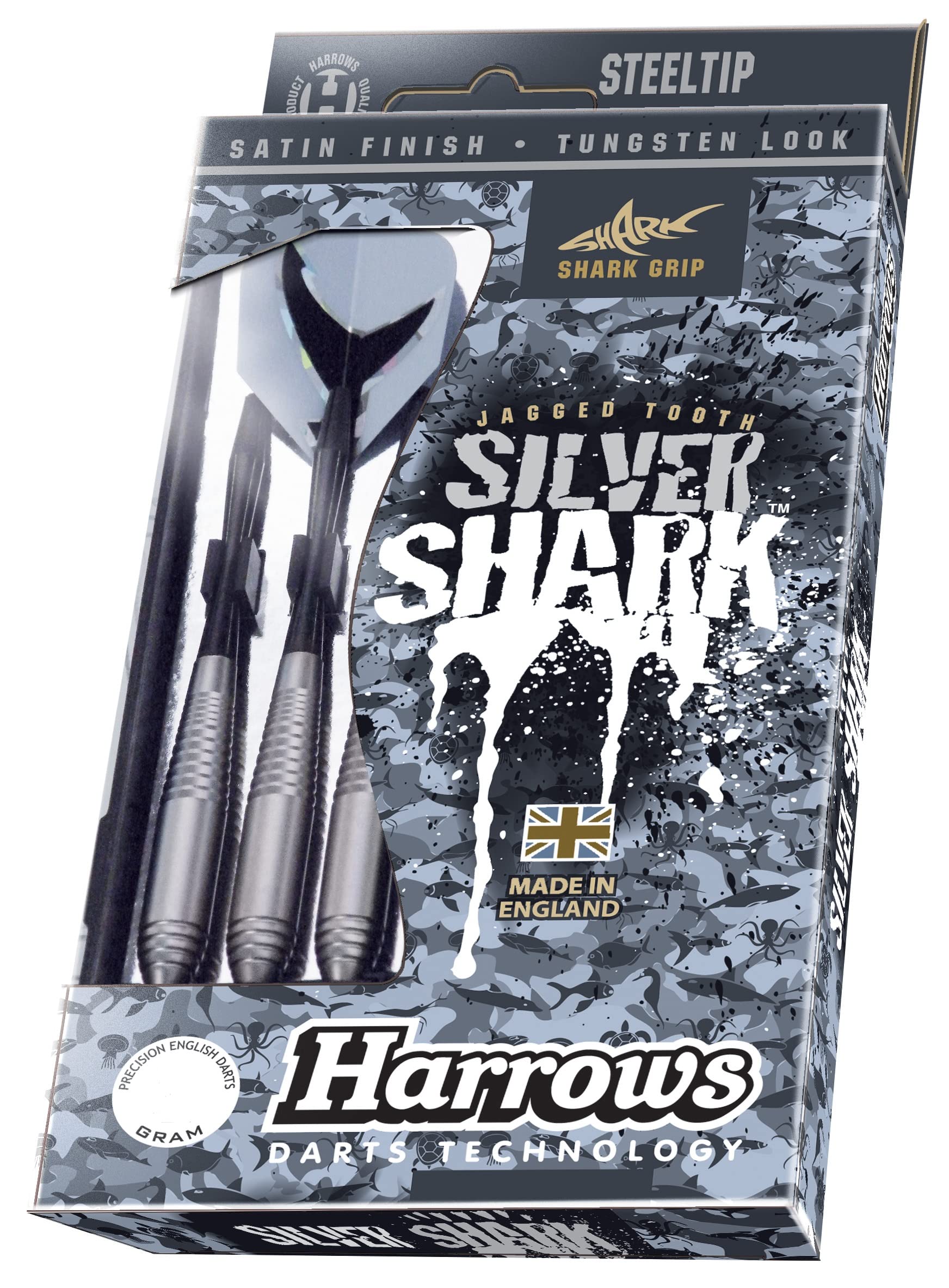 Harrows Silver Shark Steel Tip Dart Set, 22gm