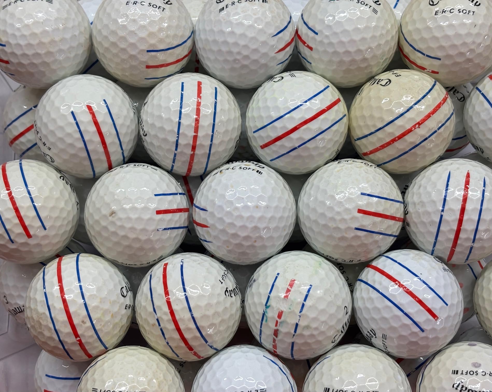 20 ERC soft triple track golf balls - grade A/B condition for Callaway (USED not new)