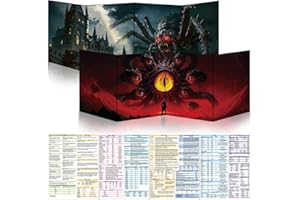 Byhoo DM Screen 2 PCS for D&D 5E - Artistic DND Screen Accessories - Swamp Widow & The Scarlet Eye, Waterproof Dry Erase Surf
