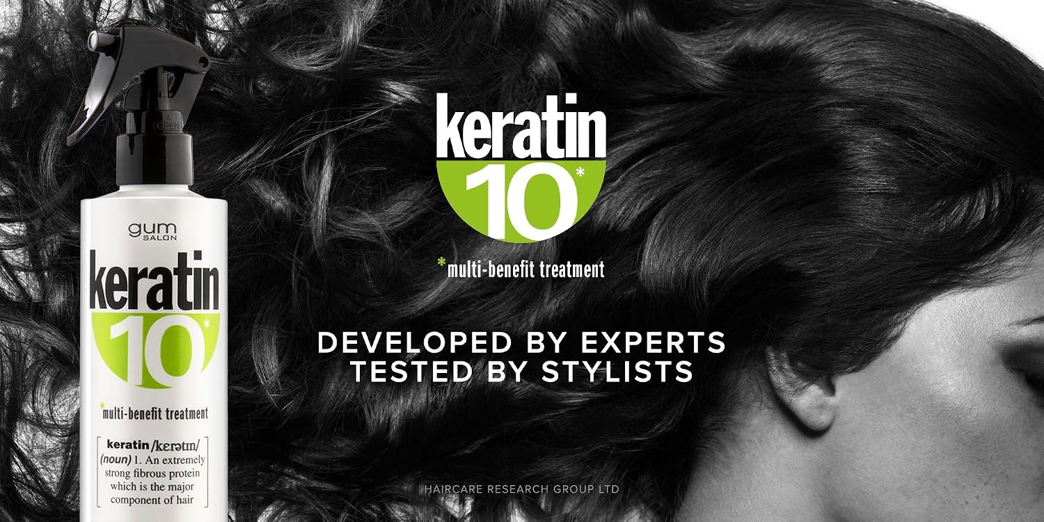 KERATIN 10 gum salon LEAVE IN MIRACLE TREATMENT 300ml RSP £19.99, 300 ml (Pack of 1) - Image 4